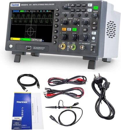 Hantek DSO2D15 150Mhz 2CH Signal Generation Oscilloscope With Signal Source EU Plug - 1