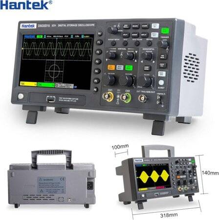 Hantek DSO2D15 150Mhz 2CH Signal Generation Oscilloscope With Signal Source EU Plug - 3