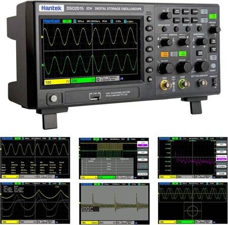 Hantek DSO2D15 150Mhz 2CH Signal Generation Oscilloscope With Signal Source EU Plug - 4