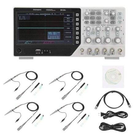 Hantek DSO4084C 80MHz 4CH Storage Oscilloscope With Signal Source UK Plug - 1