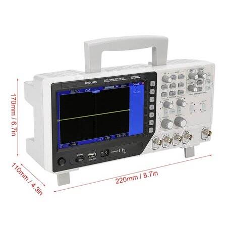 Hantek DSO4102C 100MHz 2CH Oscilloscope Arbitrary Function Signal Generator EU Plug - 4