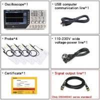 Hantek DSO4204C 200MHz 4CH Storage Oscilloscope With Signal Source US Plug - 5