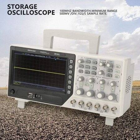 Hantek DSO4254C 250MHz 4CH Storage Oscilloscope With Signal Source UK Plug - 3