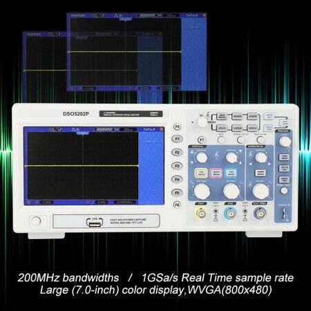 Hantek DSO5202BMV 100MHz 1GSa/s 2CH 2M Digital Storage Oscilloscope Built-in Video And 2GB Flash Memory EU Plug - 4