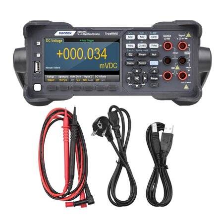 HANTEK HDM3055 5 1/2 Digital DeskTop Multimeter A Single Front Panel UK Plug Interface:USB-232-485 - 1