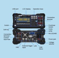 HANTEK HDM3055S 5 1/2 Digital DeskTop Multimeter A Single Rear Panel UK Plug Interface:USB-232-485 - 4