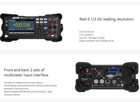 HANTEK HDM3065 6 1/2 Digital Desktop Multimeter A Single Front Panel UK Plug Interface USB 232 485 - 4