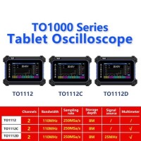 Hantek TO1112 Touch Screen Digital Oscilloscope 2 Kanal 110Mhz 250MSa/s 8M Storage Depth US Plug With Battery - 3