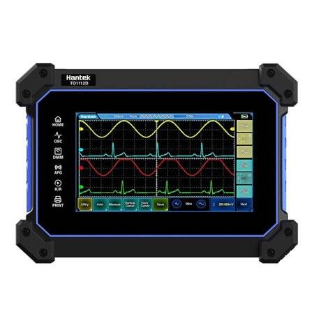 Hantek TO1112D Touch Screen Digital Oscilloscope 2 Kanal 110Mhz 250MSa/s + 25M Signal Source + Multimeter EU Plug With Battery - 2