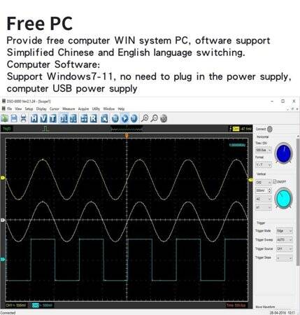 Hantek6074BC USB Virtual Oscilloscope 4 CH 70MHz - 3