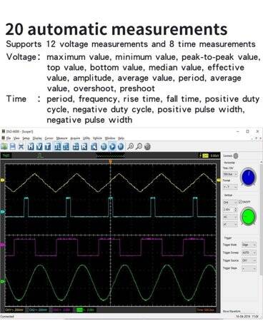 Hantek6254BC USB Virtual Oscilloscope 4CH 250MHz - 5