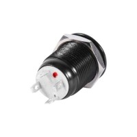 High Head 12mm 110-220V Waterproof Self-Locking Metal Push Button Switch With Red Led Light And Switch Socket Button Connector - 5