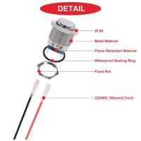 High Head 12mm Waterproof Self-Locking Metal Push Button Switch Without Light - 3