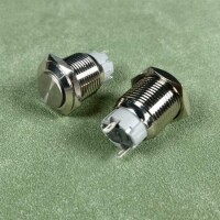 High Head 16mm Waterproof Self-Locking Metal Push Button Switch Without Light - 2