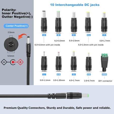 High Quality Full Amperes 12V 500MA EU Plug Adapter - 2