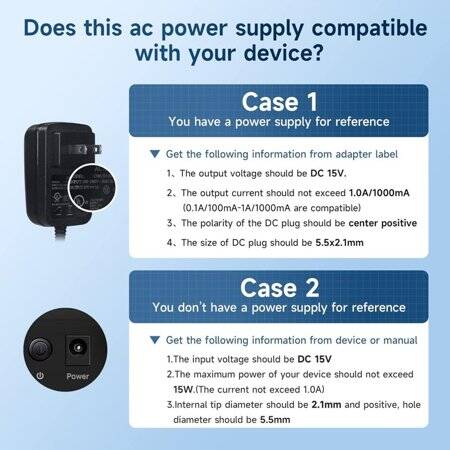 High Quality Full Amperes 15V 1A US Plug Adapter - 5