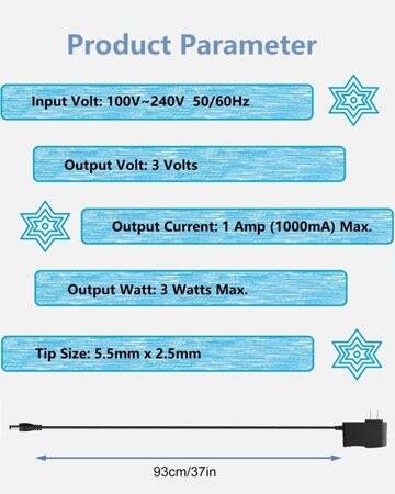 High Quality Full Amperes 3V 1A US Plug Adapter - 2