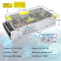 High Quality Power Supply 120W 12V 10A Long Style - 2