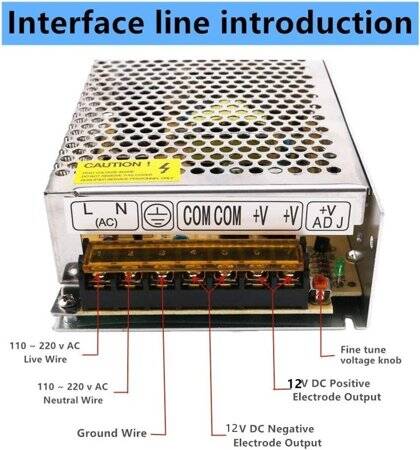 High Quality Power Supply 300W 12V 25A With Fan - 4