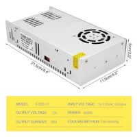 High Quality Power Supply 600W 12V 50A With Fan - 2