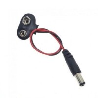 I Type 9V Battery Clips Connector Buckle With DC15CM Black And Red Cable - 1