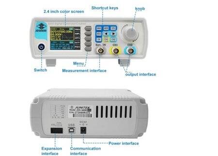 JDS-6600 40MHz Dual-Channel Fully CNC DDS Arbitrary Wave Function Signal Generator Pulse Signal Source Frequency Meter US Plug - 3