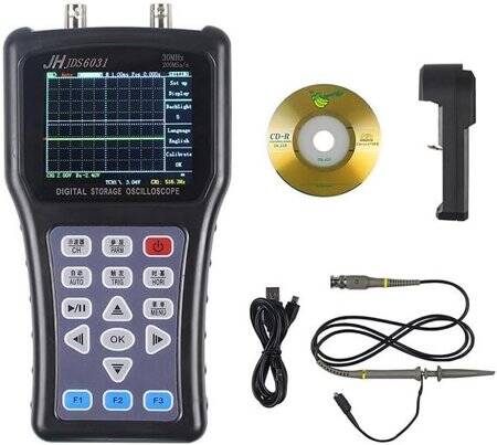 JDS6031S 50MHz 1CH Upgrade Digital Oscilloscope EU Plug With Battery - 1