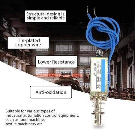 JF-0530 DC12V 5N 10mm Frame Type Electromagnet Lock - 2
