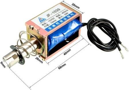 JF-1039 DC12V 25N 10mm Frame Type Electromagnet Lock - 2