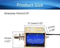 JF-1250B DC36V 60N 10mm Permeable Electromagnet Lock - 2