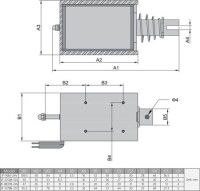 JF-1253B DC12V 6N 10mm Permeable Electromagnet Lock - 5