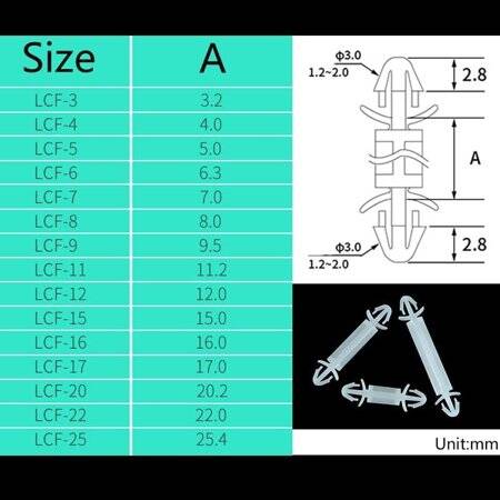 LCF-3 M3 Aircraft Type Isolation Column PCB Nylon Isolation Column White 3-2mm - 2