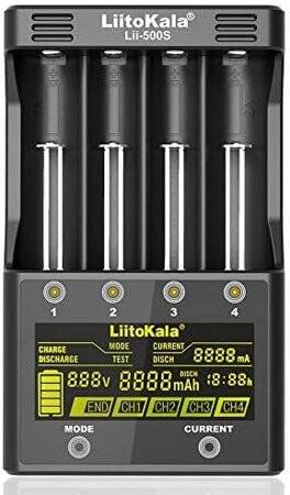 LiitoKala Lii-300 18650 Battery Charger 18650 26650 14500 10440 17500 1.2V AA AAA Capacity Test Usb 5V Output Large LCD Display Full Set EU Plug - 1