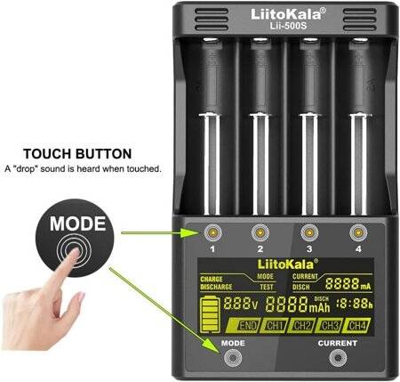 LiitoKala Lii-300 18650 Battery Charger 18650 26650 14500 10440 17500 1.2V AA AAA Capacity Test Usb 5V Output Large LCD Display Full Set EU Plug - 2