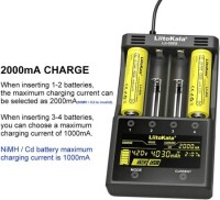 LiitoKala Lii-300 18650 Battery Charger 18650 26650 14500 10440 17500 1.2V AA AAA Capacity Test Usb 5V Output Large LCD Display Full Set EU Plug - 5