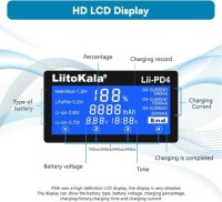 LiitoKala Lii-500 Multifunction Charger 18650 26650 16340 14500 10440 18500 Usb 5V Output Large LCD Display Full Set US Plug - 4