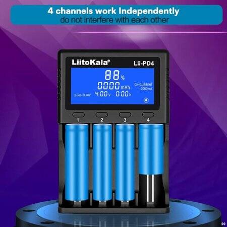 LiitoKala Lii-500 Multifunction Charger 18650 26650 16340 14500 10440 18500 Usb 5V Output Large LCD Display Full Set US Plug - 5