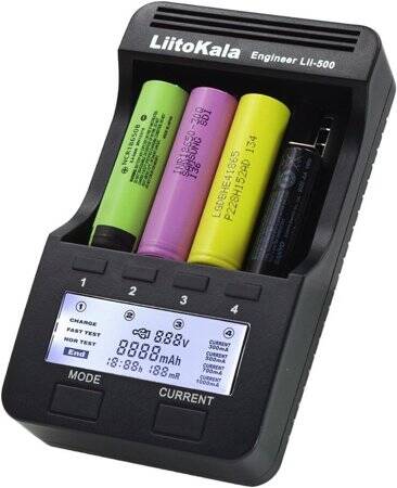 LiitoKala Lii-500 Multifunction Charger 18650/18650/26650 Usb 5V Output Large LCD Display Full Set EU Plug - 2