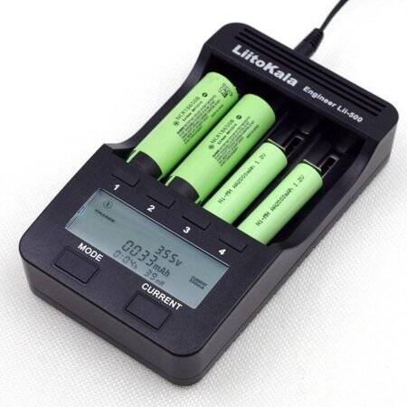 LiitoKala Lii-500 Multifunction Charger 18650/18650/26650 Usb 5V Output Large LCD Display Full Set EU Plug - 4