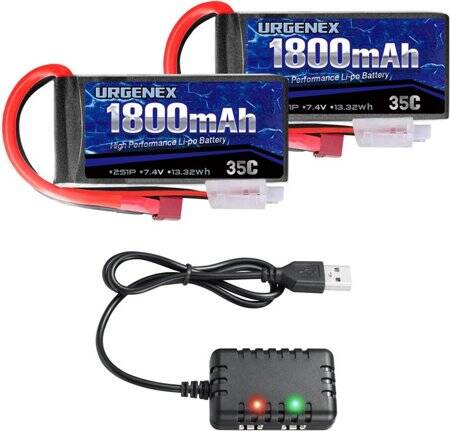 Lion 1500MAH 2S 7.4V 35C High Power High Quality Model Airplane LIPO Battery T Female - 1