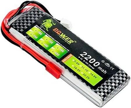 Lion 2200MAH 2S 7.4V 35C High Power High Quality Model Airplane LIPO Battery T Female - 1