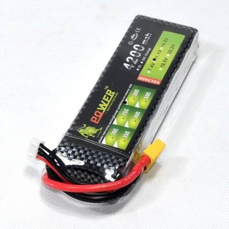 Lion 4200MAH 3S 11.1V 35C High Power High Quality Model Airplane LIPO Battery JST Female - 4