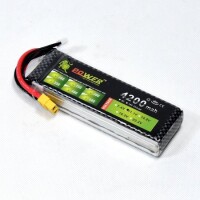 Lion 4200MAH 3S 11.1V 35C High Power High Quality Model Airplane LIPO Battery JST Female - 5