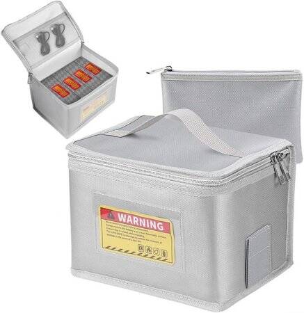 Lithium Battery Explosion-Proof Bag/Protection Bag Size: 100x75x115mm - 1