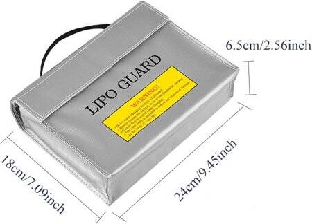 Lithium Battery Explosion-Proof Bag/Protection Bag Size: 240x65x180mm - 3