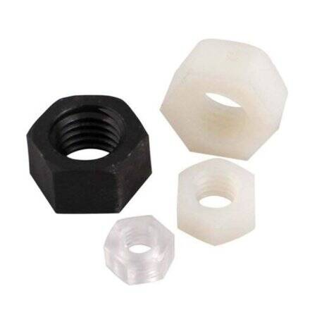 M10 Black Hexagonal Nylon Nut - 1