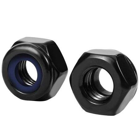 M12 Black Hexagonal Nylon Nut - 1