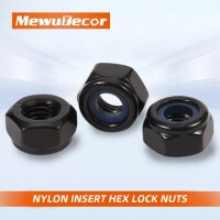 M12 Black Hexagonal Nylon Nut - 3