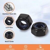 M12 Black Hexagonal Nylon Nut - 4