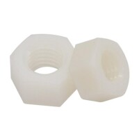 M12 White Hexagonal Nylon Nut - 2